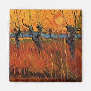 Willows at Sunset by Vincent van Gogh Magnet