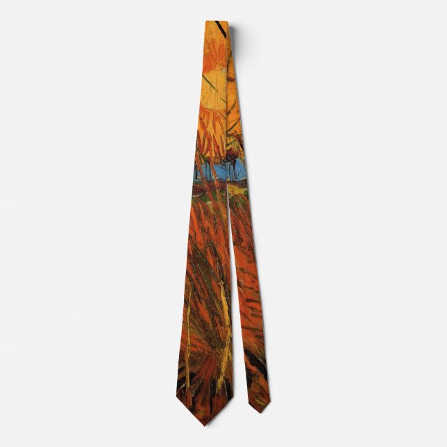 Willows at Sunset by Vincent van Gogh Tie (Front)