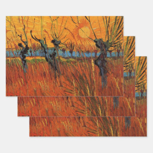 Willows at Sunset by Vincent van Gogh Wrapping Paper Sheet