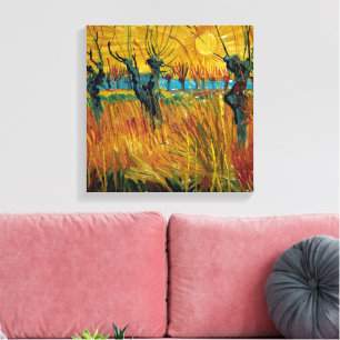 Willows at Sunset Van Gogh Canvas Print