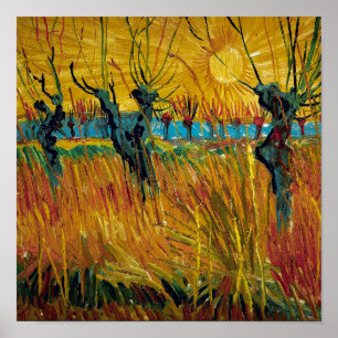 Willows at Sunset Van Gogh Poster