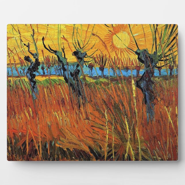 Willows at Sunset,Vincent van Gogh Plaque (Front)