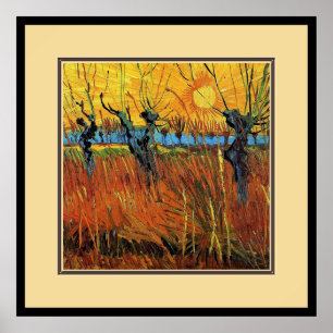 Willows at Sunset,Vincent van Gogh Poster