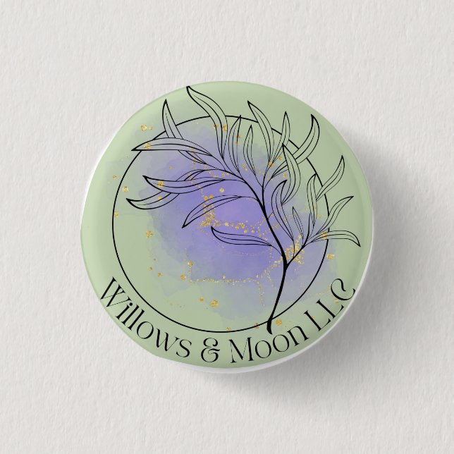 Willows & Moon Logo Pinback Button (Front)