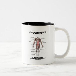 Willpower Is Like A Muscle Needs To Be Exercised Two-Tone Coffee Mug