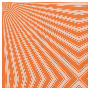 Willpower orange Funky Sun Rays Background Fabric