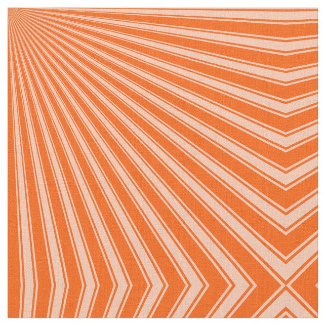 Willpower orange Funky Sun Rays Background Fabric (Close Up)