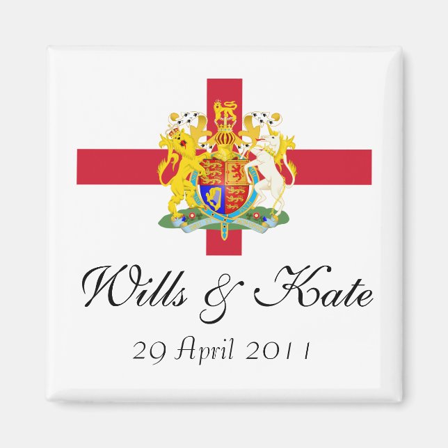 Wills and Kate Royal Wedding Keepsake Magnet (Front)