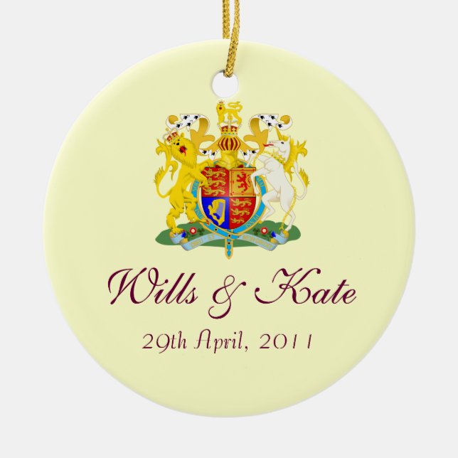 Wills and Kate Royal Wedding Keepsake Ornament (Front)