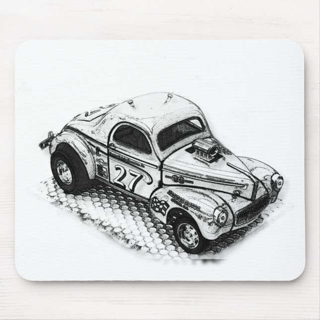 Willy 27 Hot Rod Mouse Mat (Front)