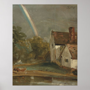 Willy Lott’s Cottage with a Rainbow Poster