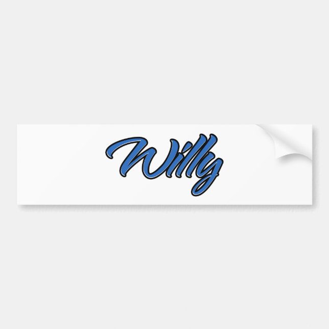 Willy Name blue Aufkleber Sticker Autoaufkleber (Front)