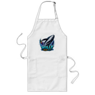 Willy Whale – Flippin’ Free. Funny Long Apron