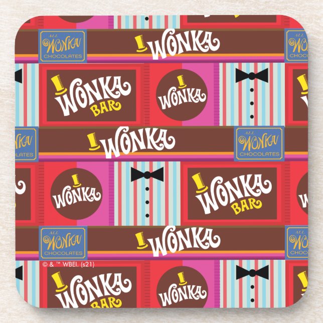 Willy Wonka Candy Pattern Coaster (Front)