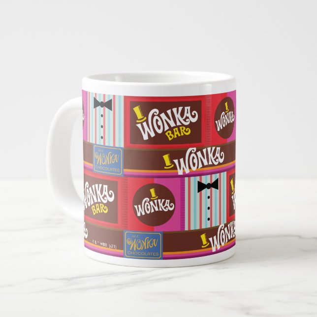 Willy Wonka Candy Pattern Large Coffee Mug (Front Left)