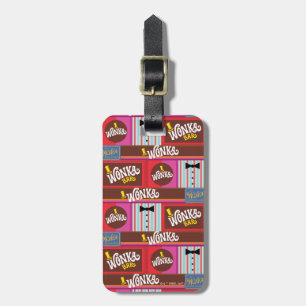 Willy Wonka Candy Pattern Luggage Tag