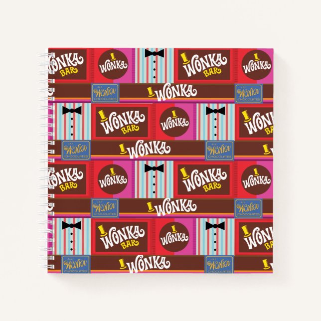 Willy Wonka Candy Pattern Notebook (Front)