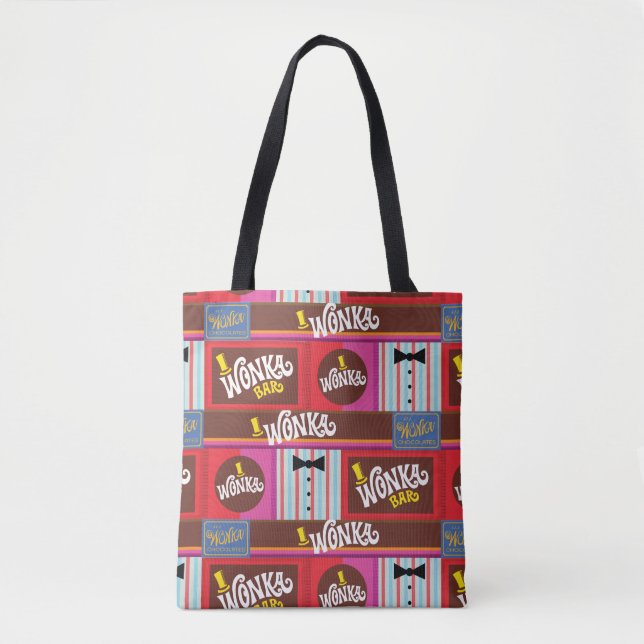 Willy Wonka Candy Pattern Tote Bag (Front)