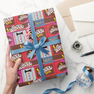 Willy Wonka Candy Pattern Wrapping Paper