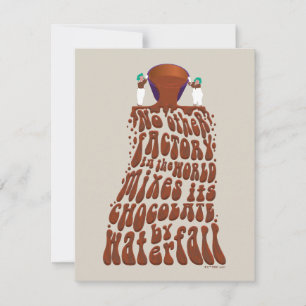 Willy Wonka Chocolate Waterfall Typography Card
