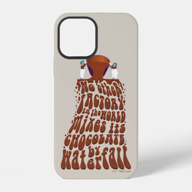 Willy Wonka Chocolate Waterfall Typography iPhone Case (Back)
