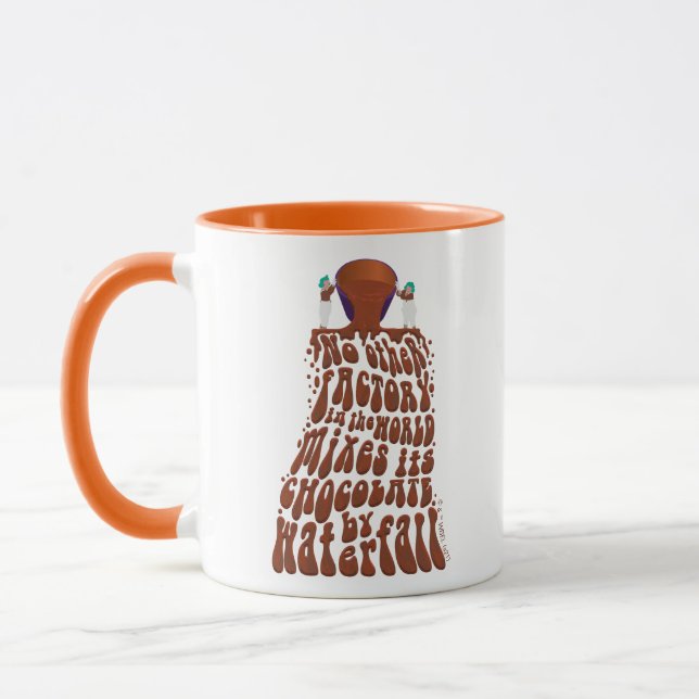 Willy Wonka Chocolate Waterfall Typography Mug (Left)