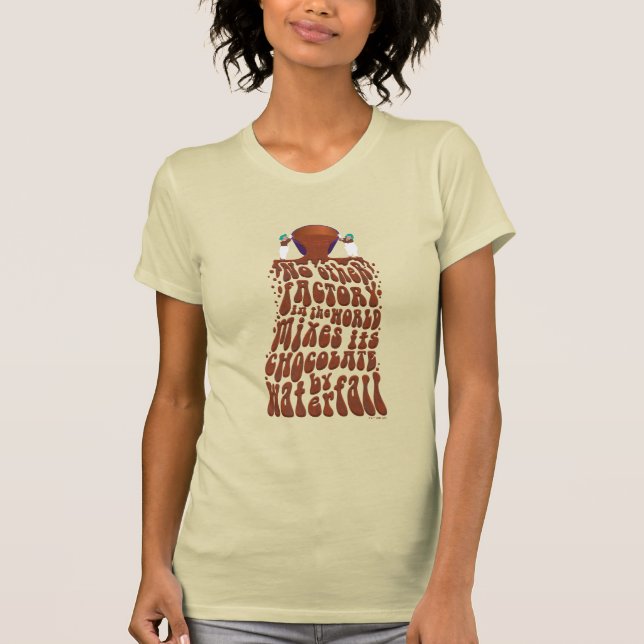 Willy Wonka Chocolate Waterfall Typography T-Shirt (Front)