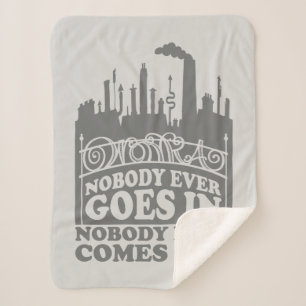 Willy Wonka Factory - Nobody Ever Goes In Sherpa Blanket