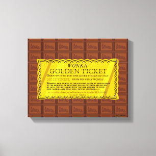 Willy Wonka Golden Ticket Canvas Print