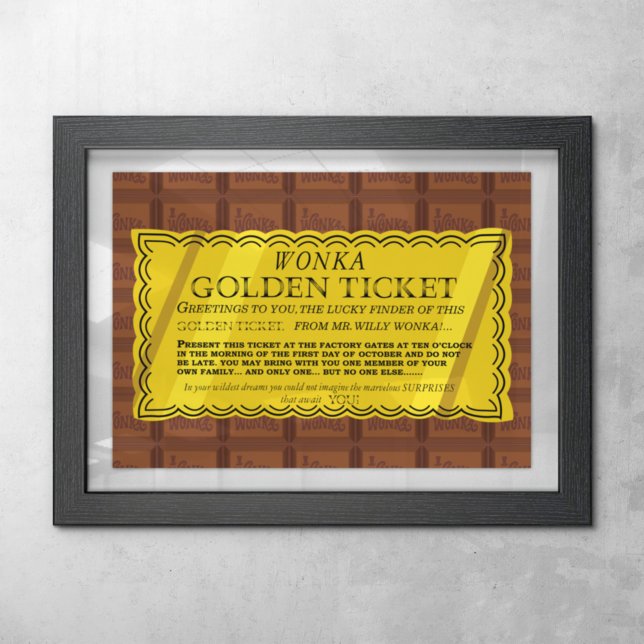 Willy Wonka Golden Ticket Poster (Creator Uploaded)