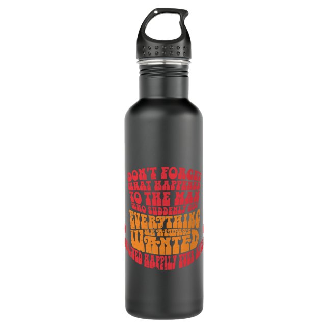Willy Wonka Hat Typography 710 Ml Water Bottle (Front)