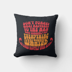 Willy Wonka Hat Typography Cushion