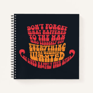 Willy Wonka Hat Typography Notebook