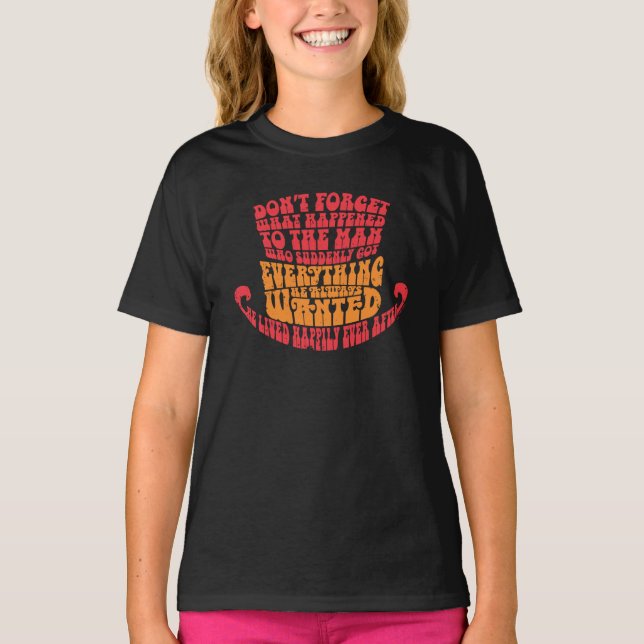 Willy Wonka Hat Typography T-Shirt (Front)