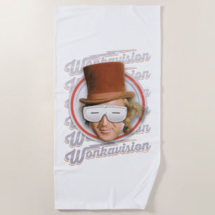Willy Wonka in Wonkavision Goggles Beach Towel
