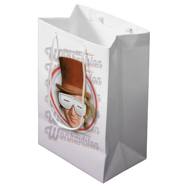 Willy Wonka in Wonkavision Goggles Medium Gift Bag (Front Angled)