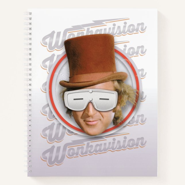 Willy Wonka in Wonkavision Goggles Notebook (Front)