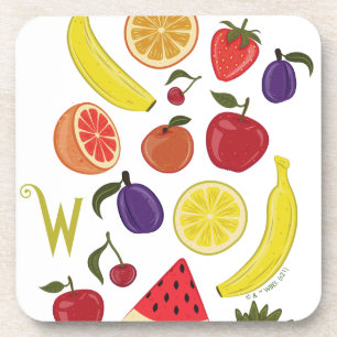 Willy Wonka Lickable Wallpaper Pattern Coaster