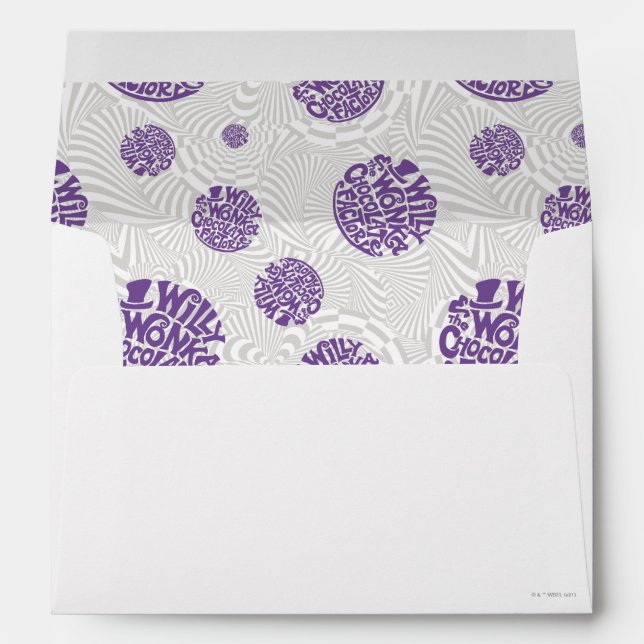 Willy Wonka Logo Psychedelic Graphic Envelope (Back (Bottom))
