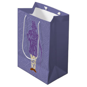 Willy Wonka Quote Silhouette Medium Gift Bag