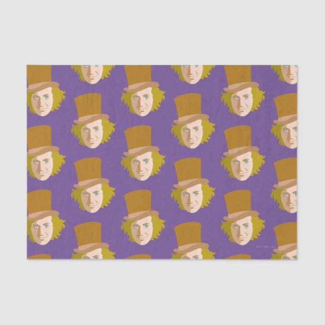 Willy Wonka Stenciled Face Graphic Tissue Paper (Front)