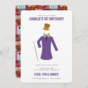 Willy Wonka & the Chocolate Factory Birthday Invitation