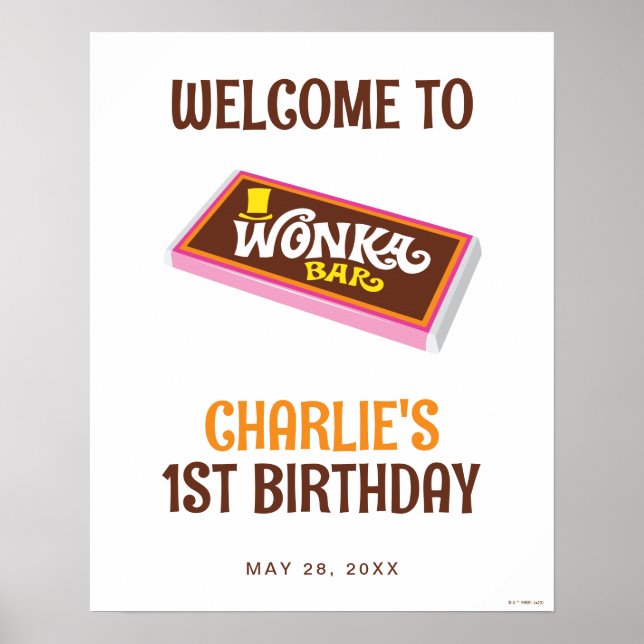 Willy Wonka & the Chocolate Factory Birthday Sign (Front)