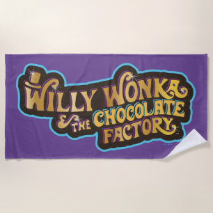 Willy Wonka & the Chocolate Factory Logo Beach Towel