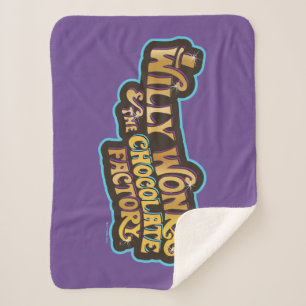 Willy Wonka & the Chocolate Factory Logo Sherpa Blanket