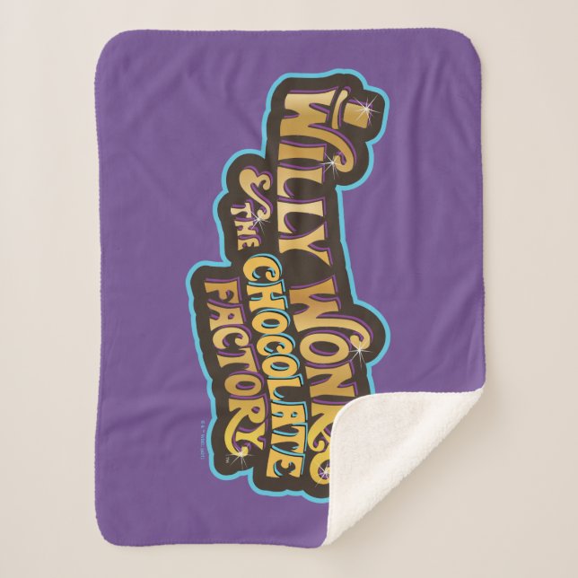 Willy Wonka & the Chocolate Factory Logo Sherpa Blanket (Front)