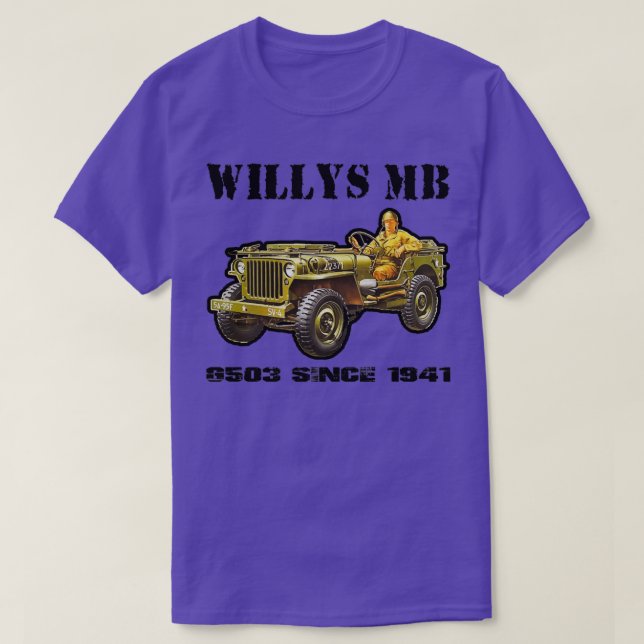 Willys MB G503 Military Off Road WW2  (2)  T-Shirt (Design Front)