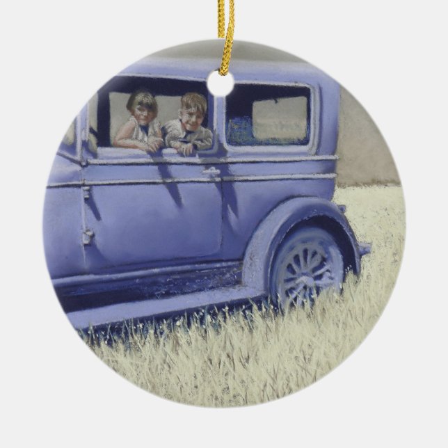 Willys Whippet Ceramic Tree Decoration (Front)