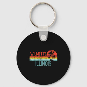 Wilmette Illinois Funny Usa City Trip Home Roots Key Ring