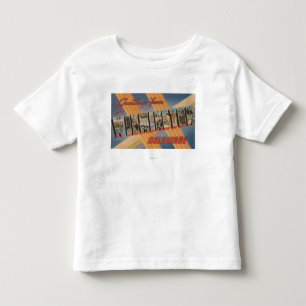 Wilmington, Delaware - Large Letter Scenes Toddler T-Shirt